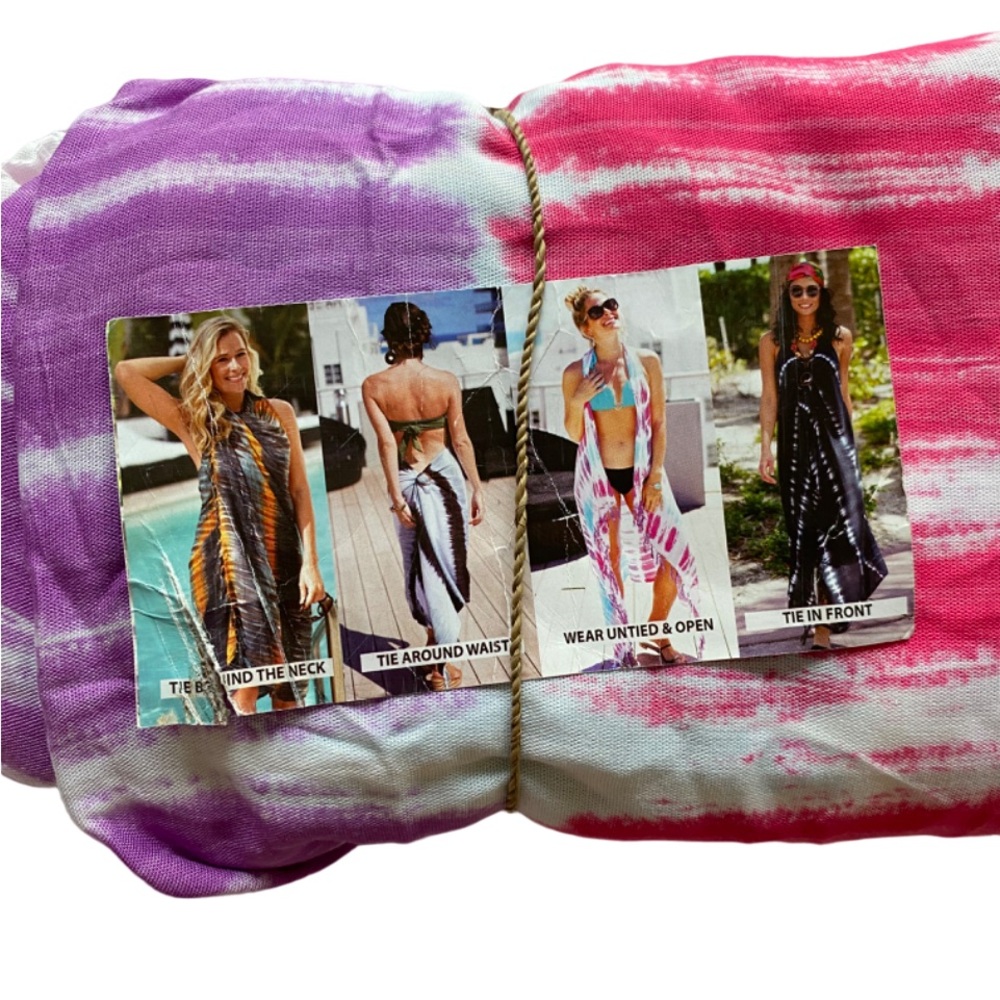 Tie dye beach coverup